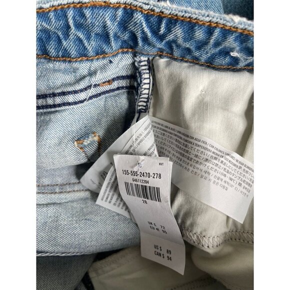 New! Abercrombie & Fitch Skinny High Rise Distressed Jeans Size 6R Light Wash - Picture 8 of 8
